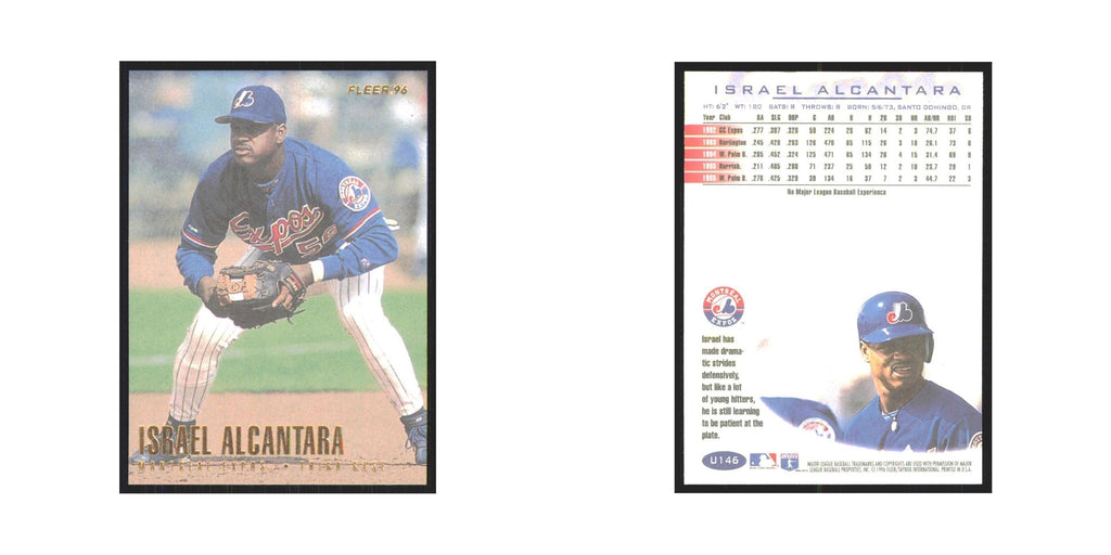 1996 Fleer Israel Alcantara Montreal Expos #U146