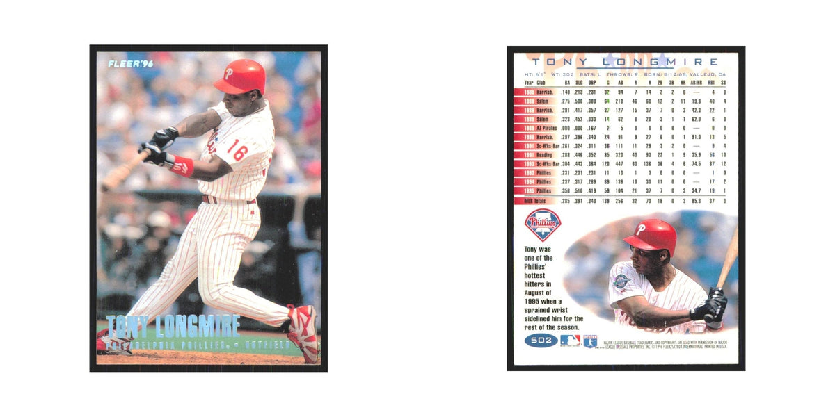 1996 Fleer Tony Longmire Phillies #502
