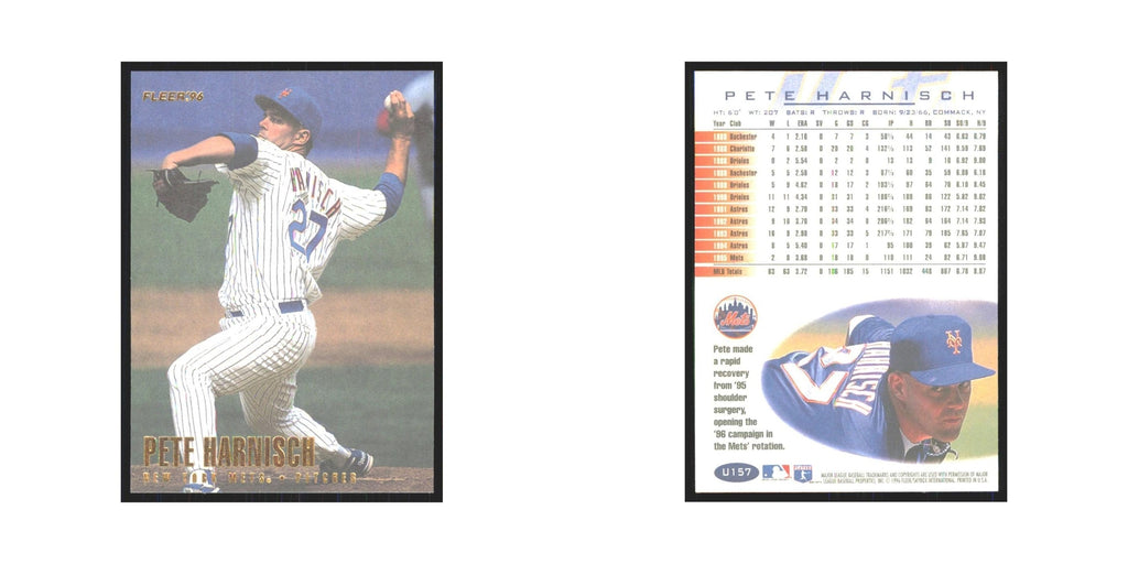 1996 Fleer Pete Harnisch Mets #U157