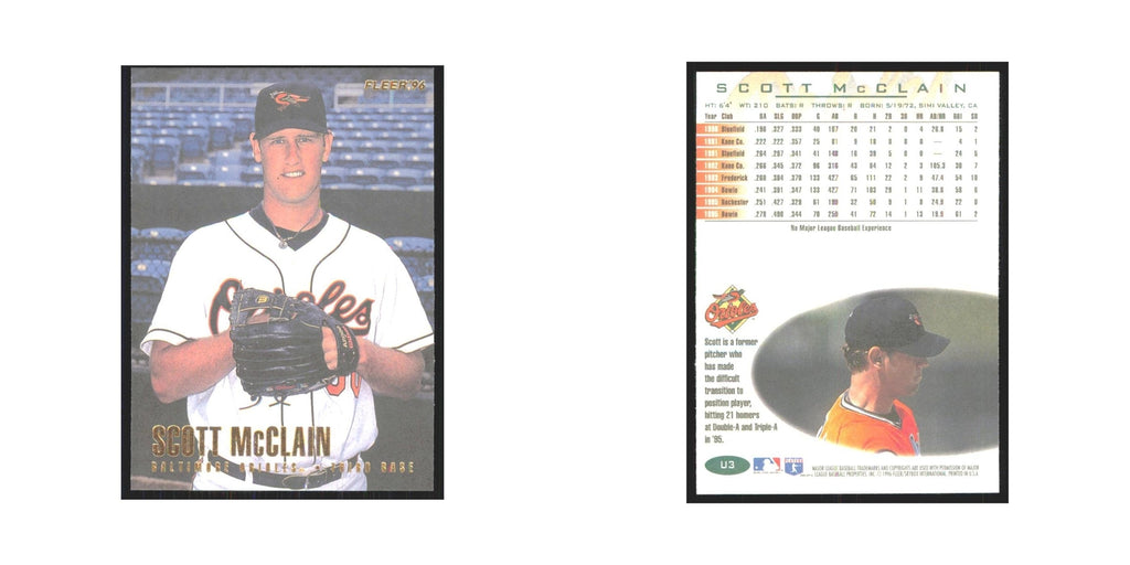 1996 Fleer Scott McClain Orioles #U3
