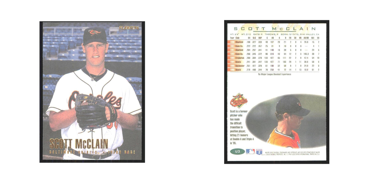 1996 Fleer Scott McClain Orioles #U3