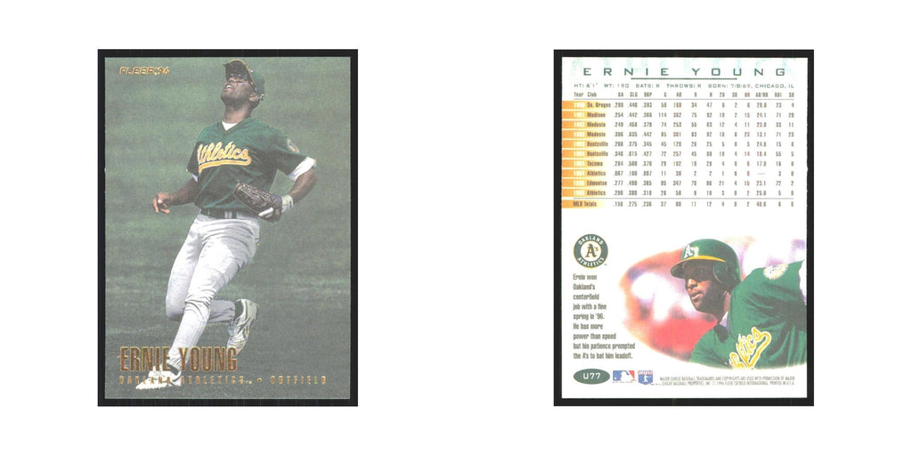 1996 Fleer Ernie Young Athletics #U77