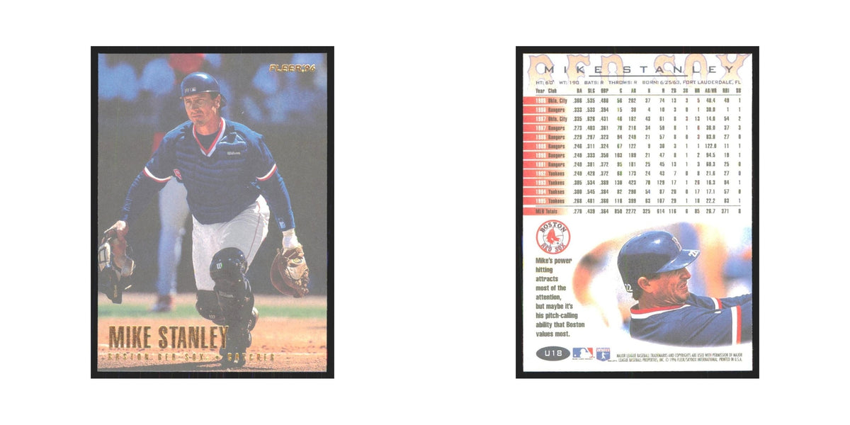 1996 Fleer Mike Stanley Red Sox #U18
