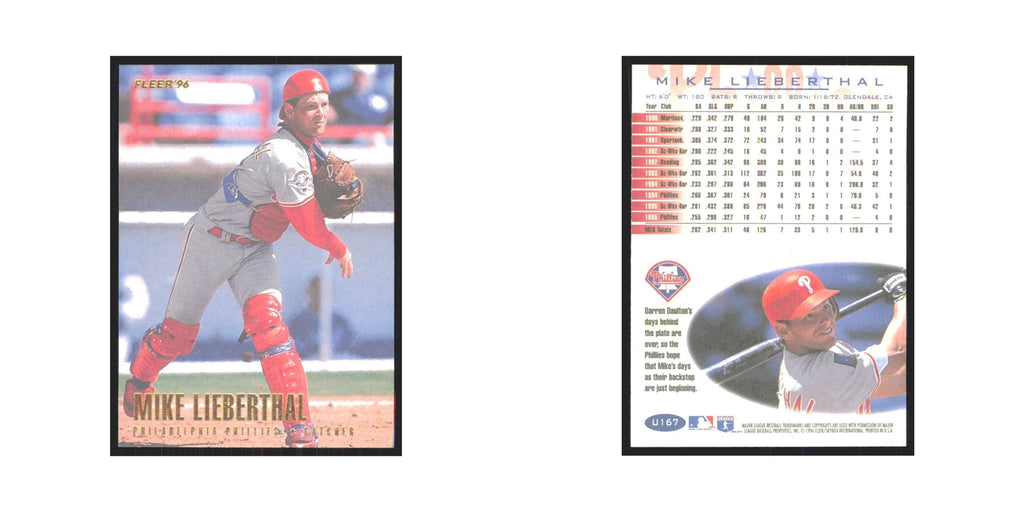 1996 Fleer Mike Lieberthal Phillies #U167