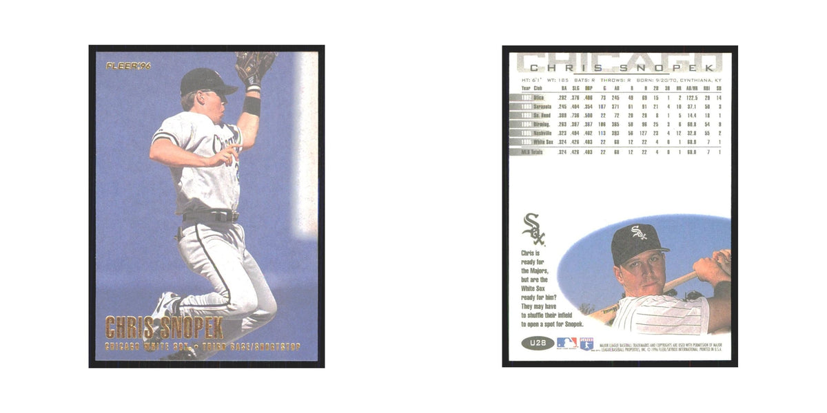 1996 Fleer Chris Snopek White Sox #U28