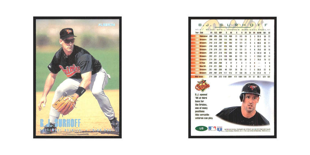 1996 Fleer B.J. Surhoff Orioles #U8