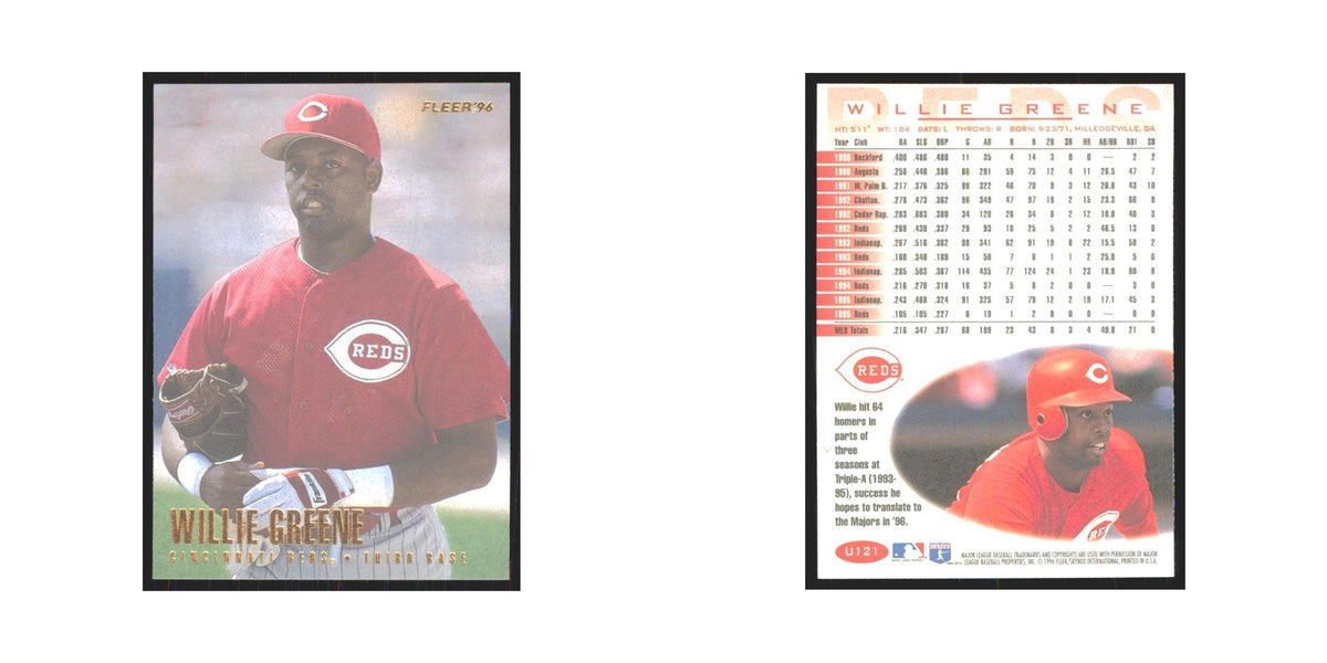1996 Fleer Willie Greene Reds #U121