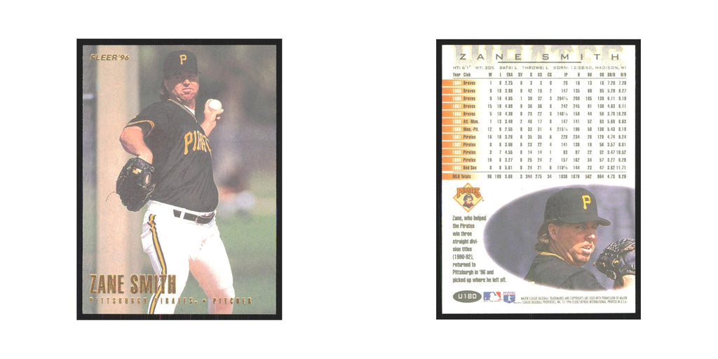 1996 Fleer Zane Smith Pirates #U180