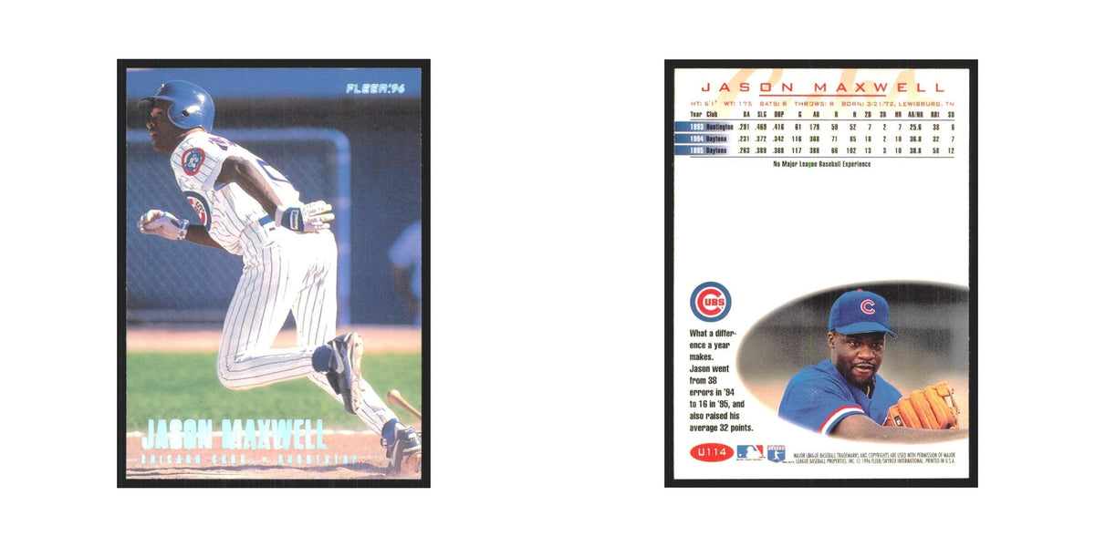 1996 Fleer Jason Maxwell Cubs #U114