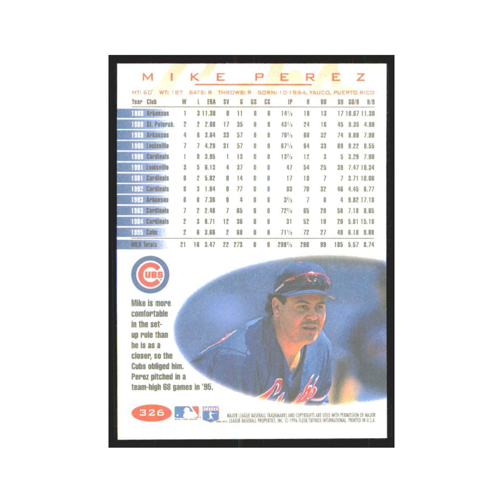 1996 Fleer Mike Perez Cubs #326