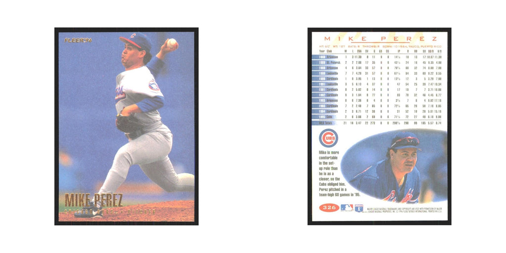 1996 Fleer Mike Perez Cubs #326