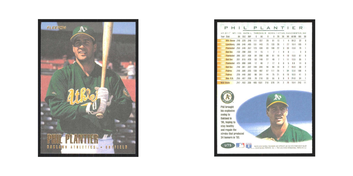 1996 Fleer Phil Plantier Athletics #U75