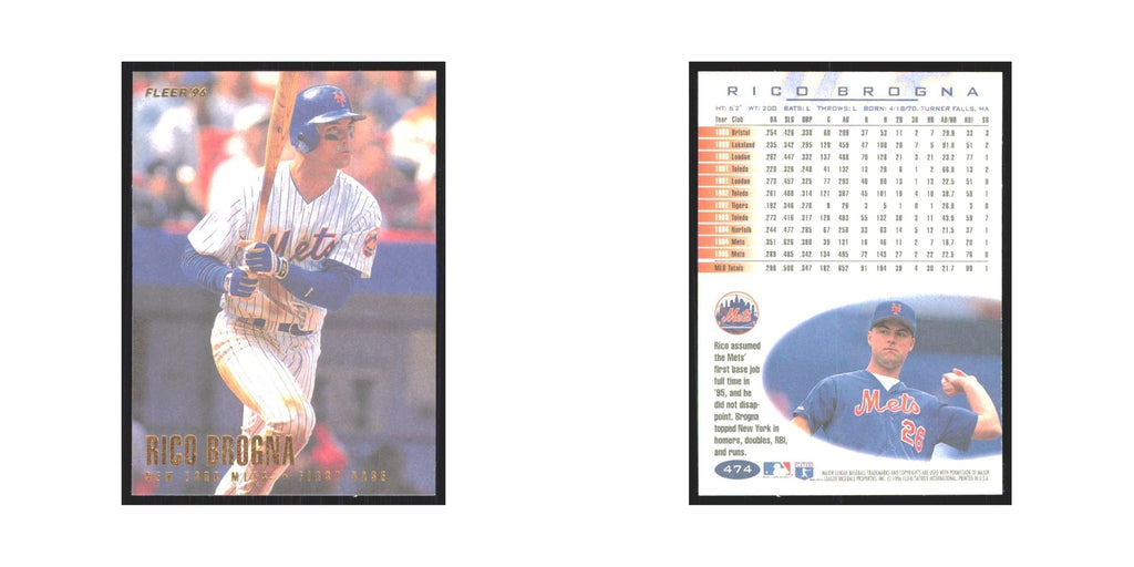 1996 Fleer Rico Brogna Mets #474