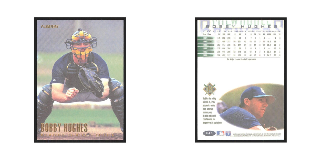 1996 Fleer Bobby Hughes Brewers #U46