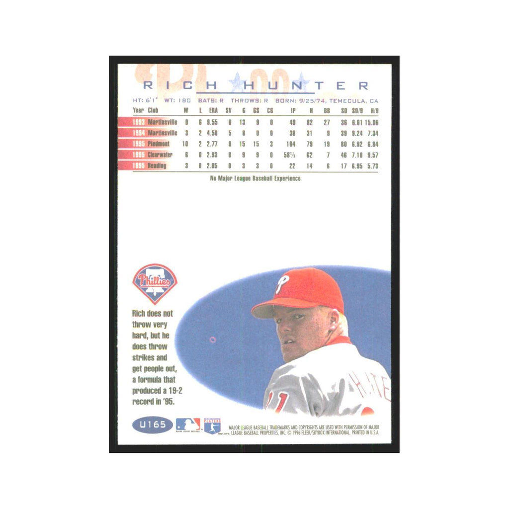 1996 Fleer Rich Hunter Phillies #U165