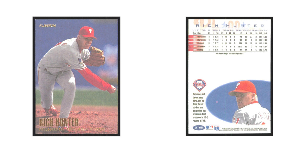 1996 Fleer Rich Hunter Phillies #U165
