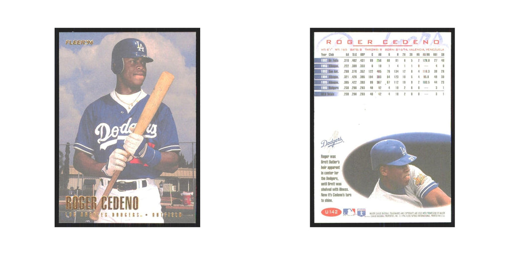1996 Fleer Roger Cedeno Dodgers #U142