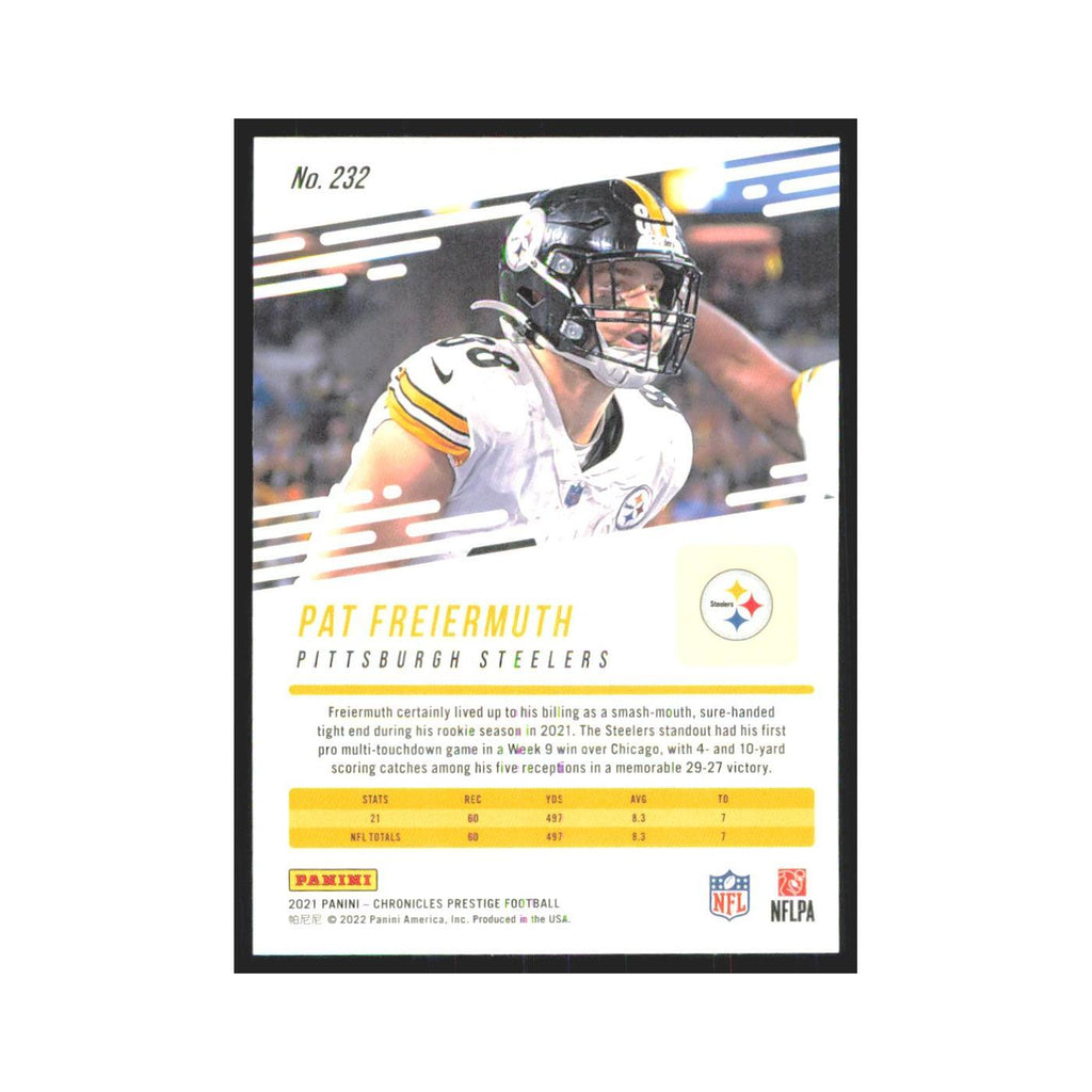 2021 Panini Prestige Pat Freiermuth RC Steelers #232