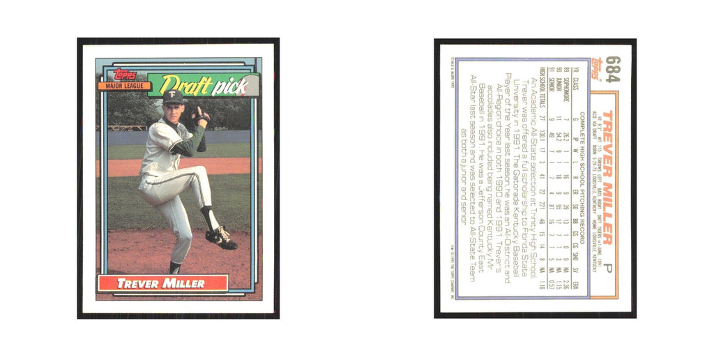 1992 Topps Trever Miller Tigers #684