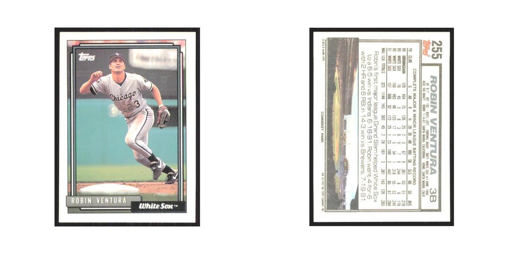 1992 Topps Robin Ventura White Sox #255