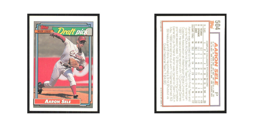 1992 Topps Aaron Sele #504