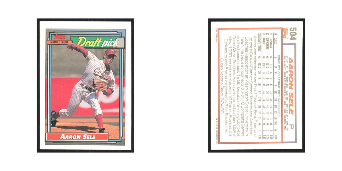 1992 Topps Aaron Sele #504