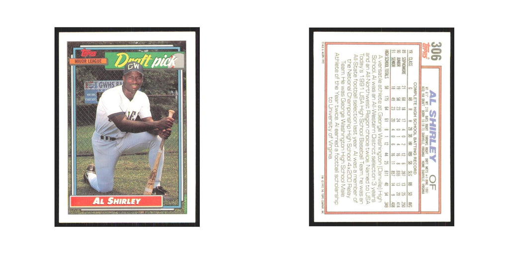 1992 Topps Al Shirley #306
