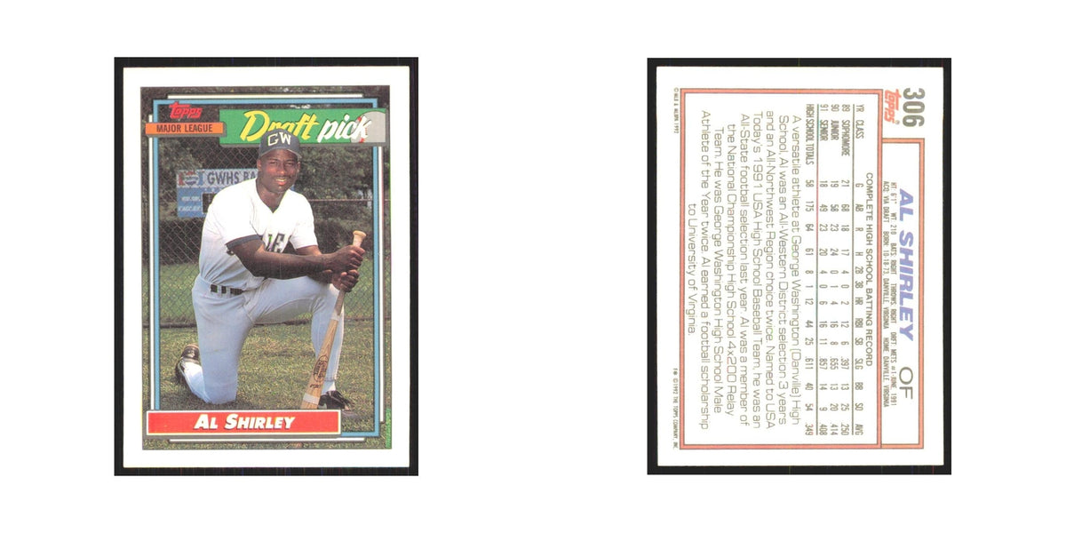 1992 Topps Al Shirley #306