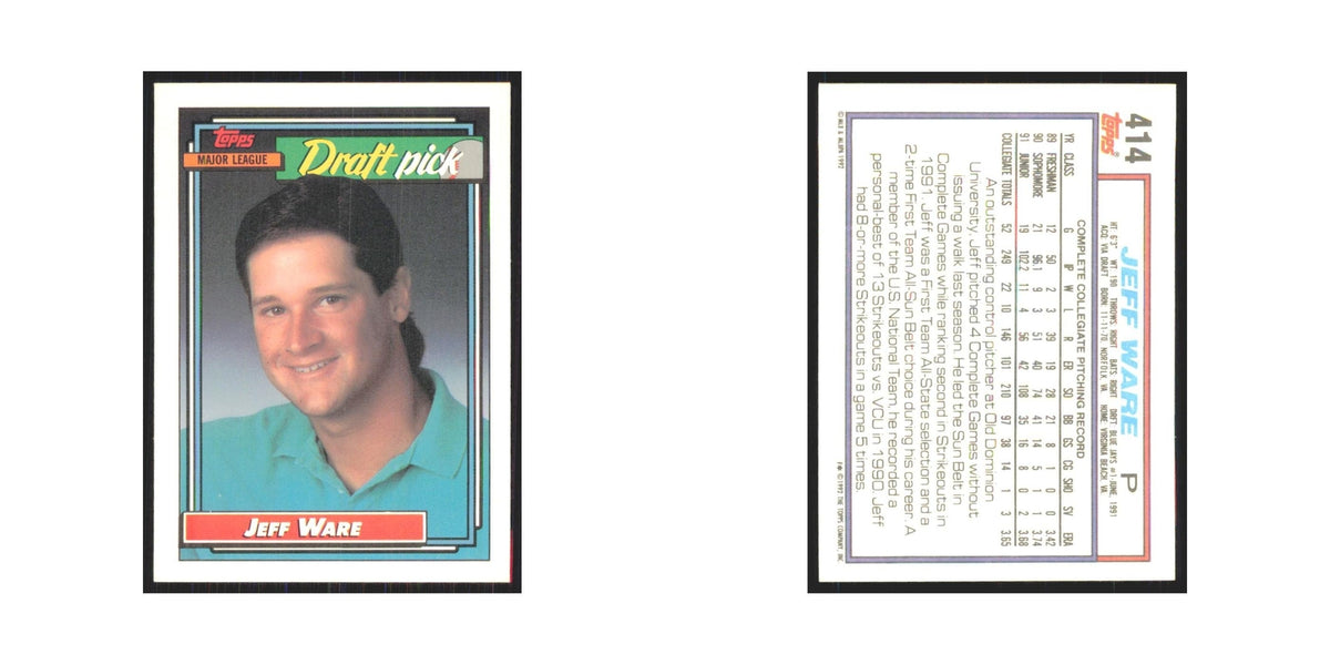 1992 Topps Jeff Ware #414