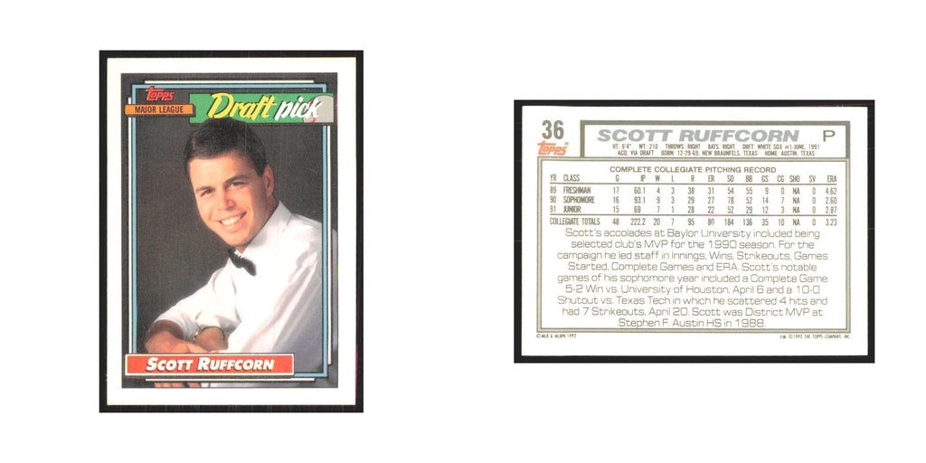 1992 Topps Scott Ruffcorn #36