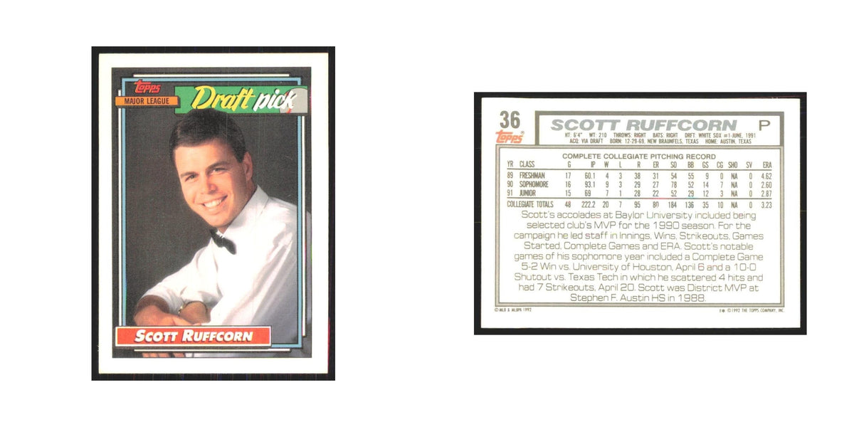 1992 Topps Scott Ruffcorn #36