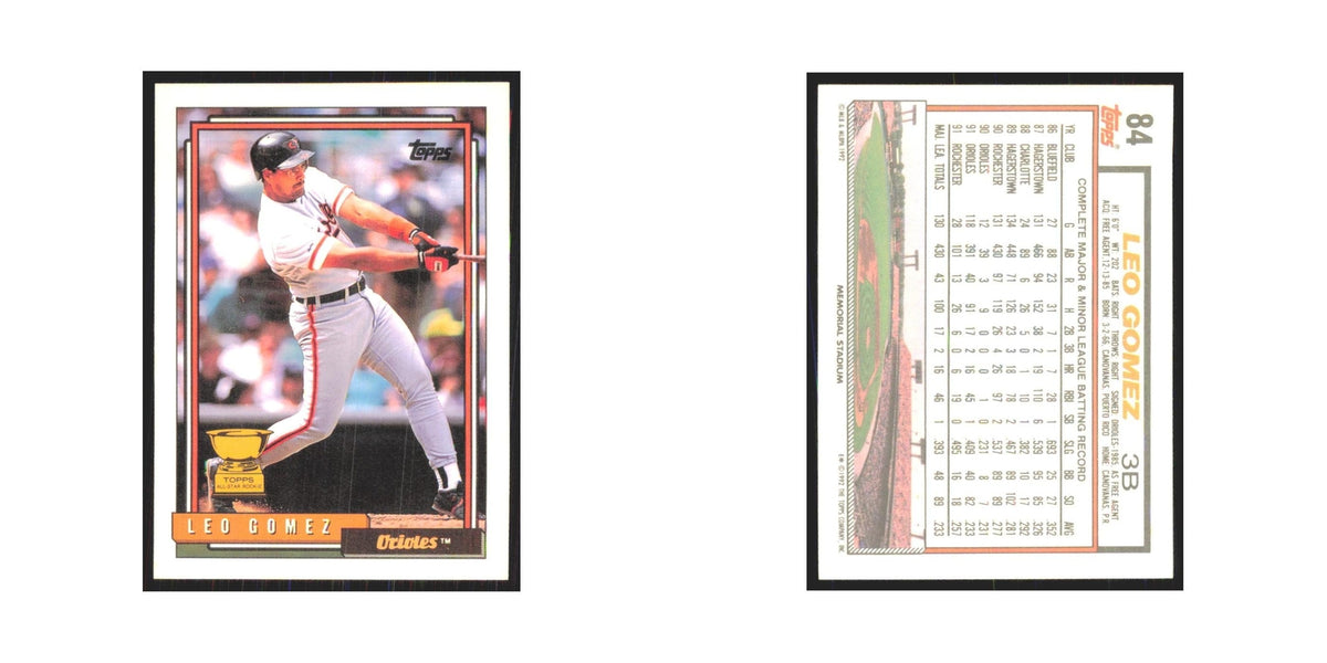 1992 Topps Leo Gomez Orioles #84