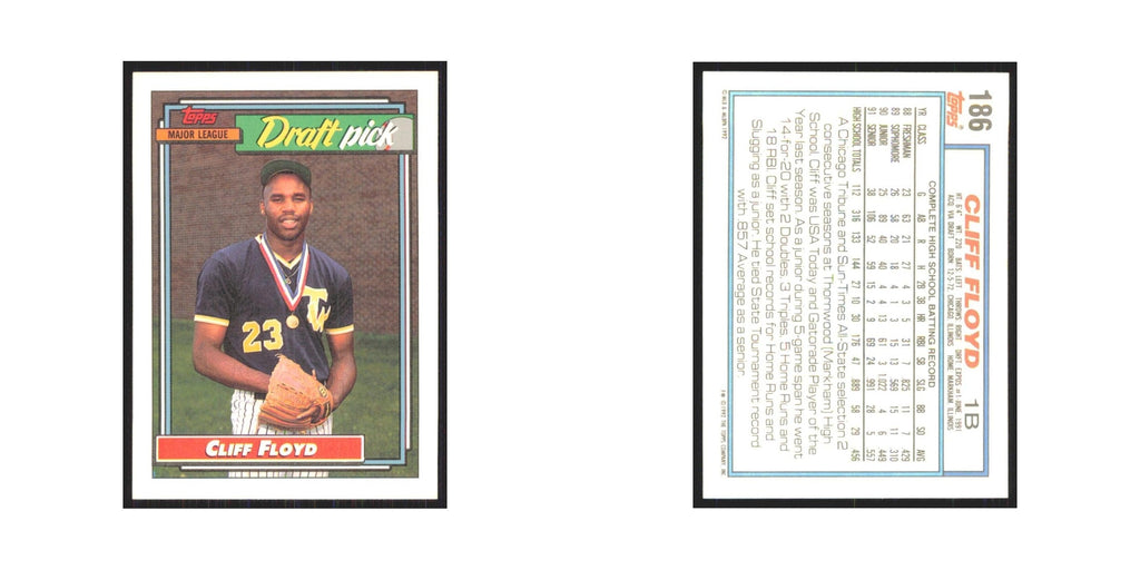 1992 Topps Cliff Floyd Montreal Expos #186