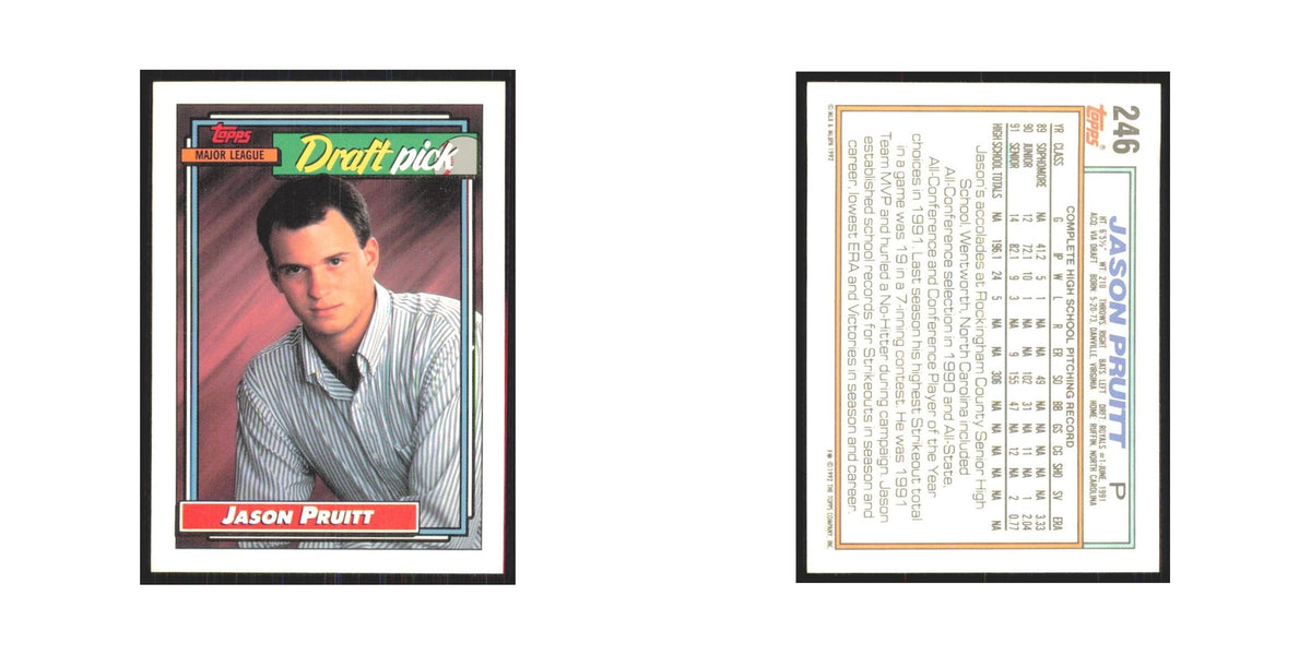 1992 Topps Jason Pruitt #246