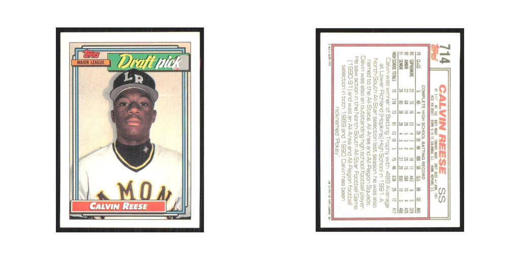 1992 Topps Calvin Reese #714