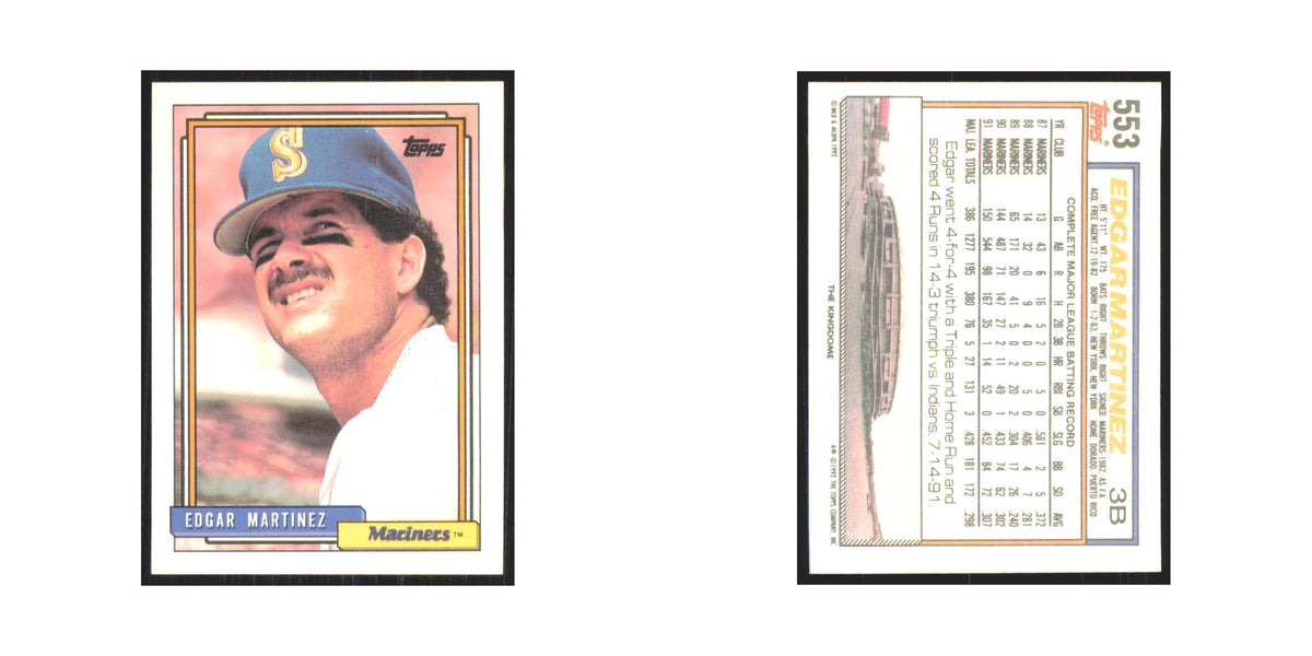 1992 Topps Edgar Martinez Mariners #553