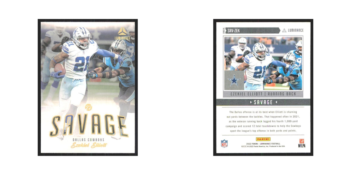 2022 Panini Luminance Ezekiel Elliott Cowboys #SAV-ZEK