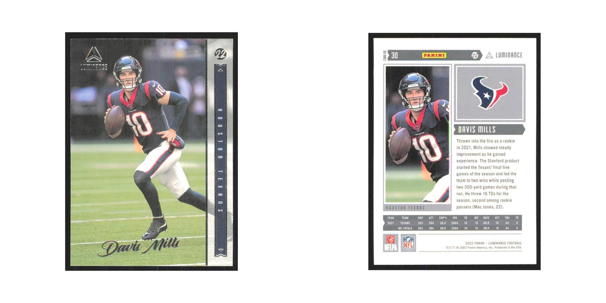 2022 Panini Luminance Davis Mills Texans #30