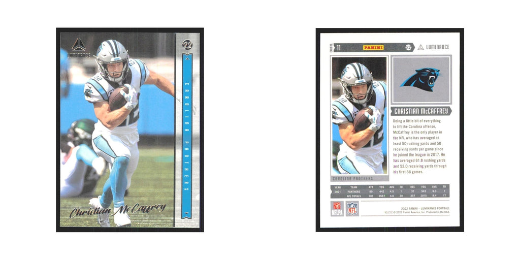 2022 Panini Luminance Christian McCaffrey Panthers #11