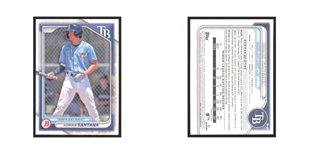 2024 Bowman Prospects Adrian Santana Rays #BP-61