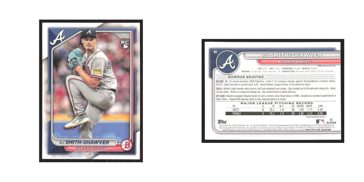 2024 Bowman AJ Smith-Shawver RC Braves #63