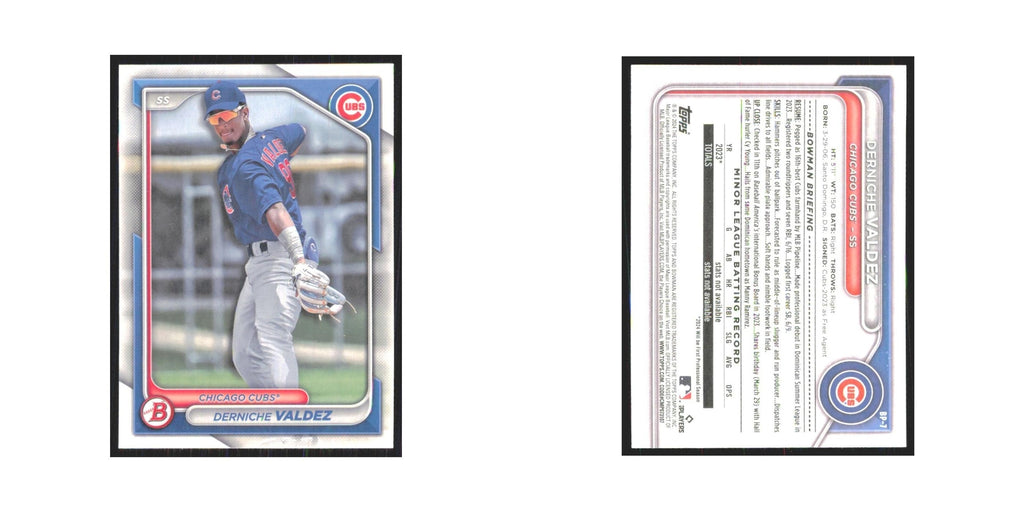 2024 Bowman Prospects Derniche Valdez Cubs #BP-7