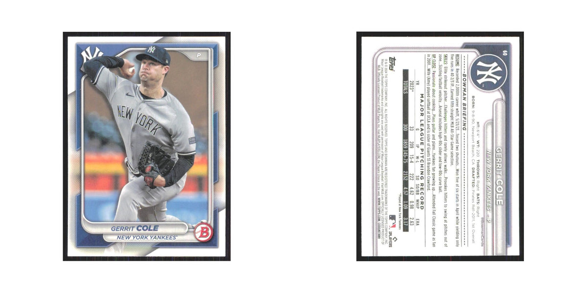2024 Bowman Gerrit Cole Yankees #60