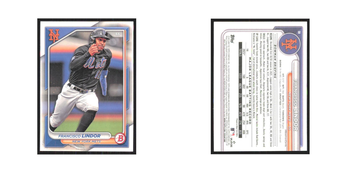 2024 Bowman Francisco Lindor Mets #38