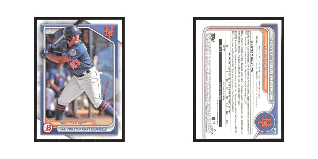 2024 Bowman Prospects Daiverson Gutierrez Mets #BP-59