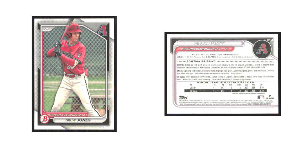 2024 Bowman Prospects Druw Jones Diamondbacks #BP-60
