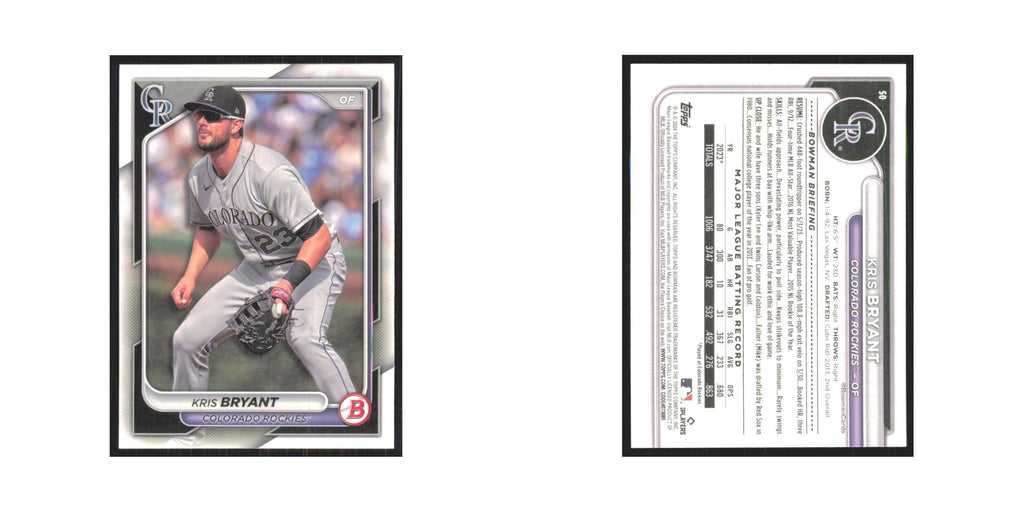 2024 Bowman Kris Bryant Rockies #50