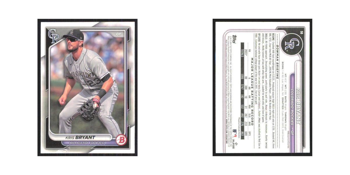 2024 Bowman Kris Bryant Rockies #50