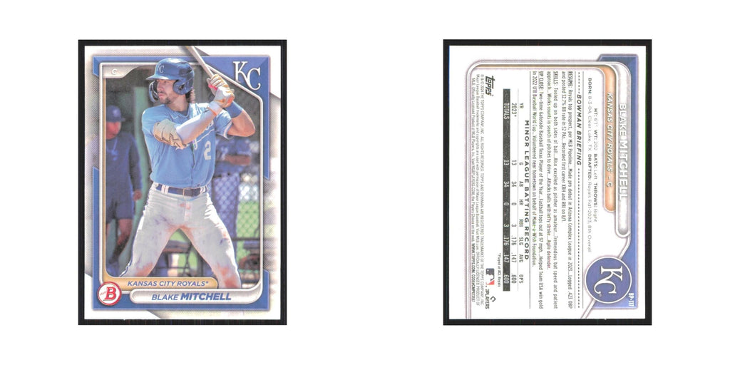 2024 Bowman Prospects Blake Mitchell Royals #BP-117