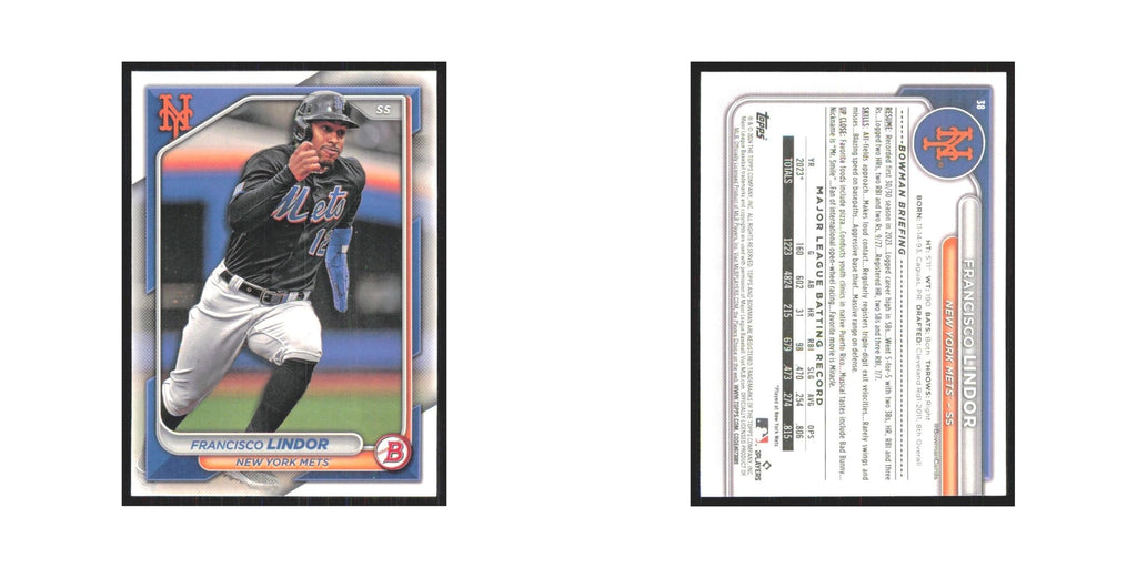2024 Bowman Francisco Lindor Mets #38